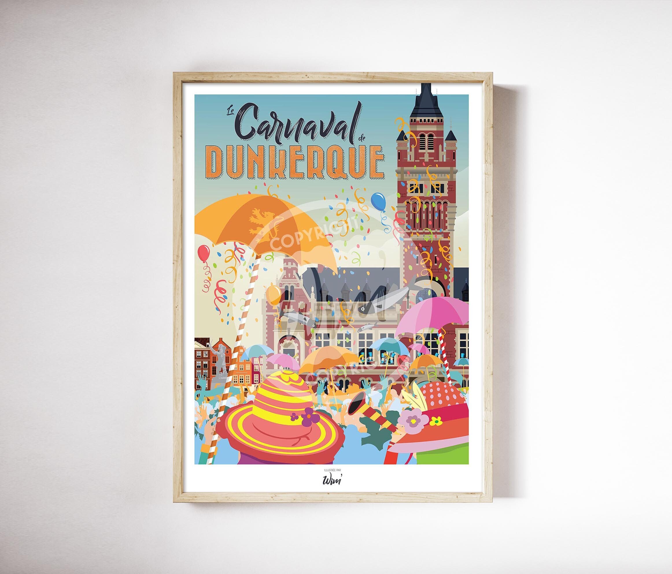 Dunkerque - L'affiche de Déco Murale Le Carnaval Dunkerque