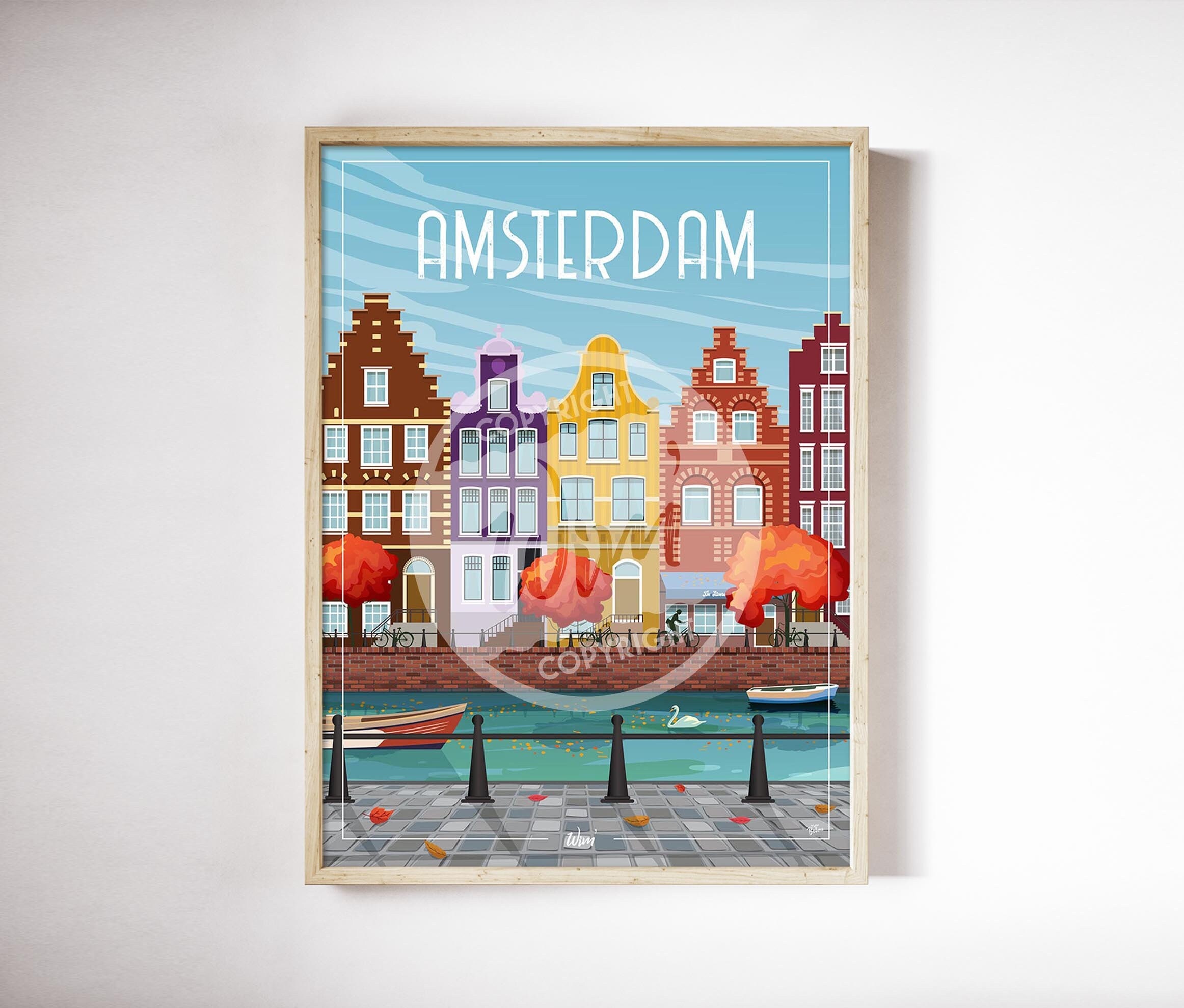 Amsterdam - L'affiche de Déco Murale