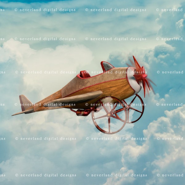 Airplane Backdrop Background / High Resolution / Digital Background for Photographers / Magical Background/ Fairytale
