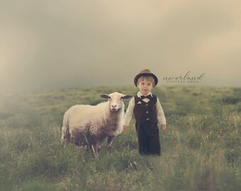 Vintage Sheep Background / Photography Background / Digital Background for Photographers / Magical Background / Digital Download