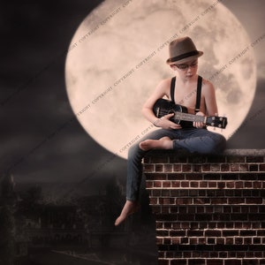 Roof Top Backdrop Background / 2 Pack / Magical Backdrop / Rooftop / Kids / Children / Fantasy / Chimney