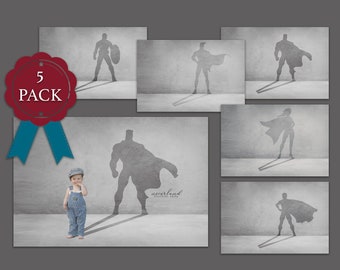 5-PACK Hero Shadow backdrop/fond pour les photographes/téléchargement numérique instantané