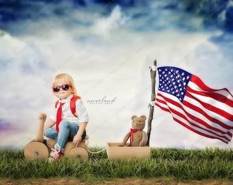 4th of July Background for Photography Composition / Independence Day Photo composite / Add Your Own Subject /