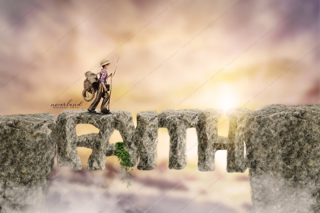 2 PACK Faith Mountain Digital Background for Photography Compositions