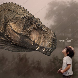 LAYERED Bundle T-Rex Tyrannosaurus Composite Background / Dinosaur Backdrop For Photographers / PSD Composition / Jurassic