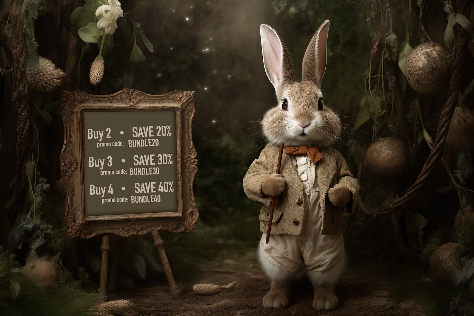 Retro Game Background Rabbit 10 PACK - Cottage Bunny Backgrounds for Photographers / Easter Backdrop ...