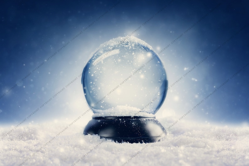 2 PACK Snow Globe / Winter Background for Composites / | Etsy