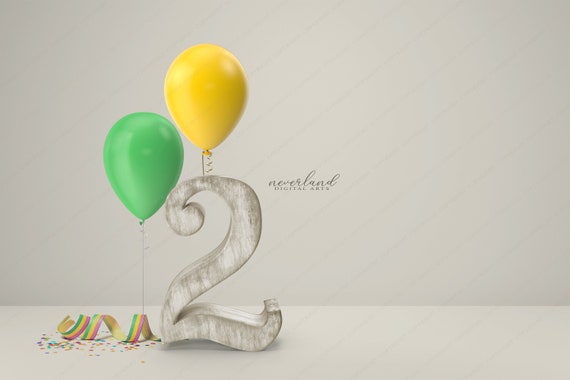 2nd Birthday Background for Photography Compositions / Digital - Etsy
