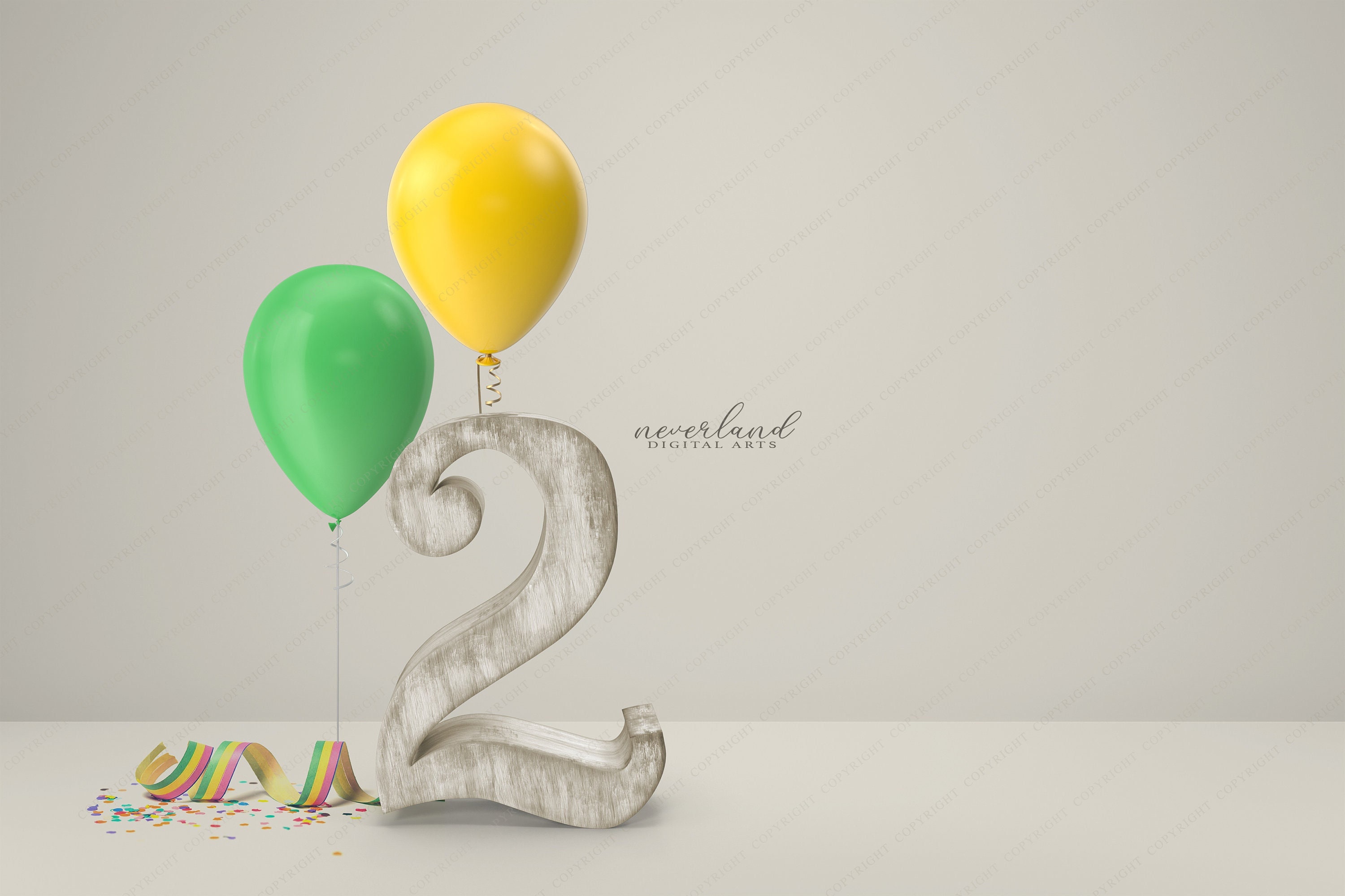 2nd Birthday Background for Photography Compositions / Digital | Etsy