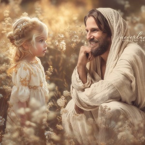 Jesus / Spring Meadow / Photography Background / Add Your Own Subject / Backdrop for Photographers / Christ Compositions / Religious / God