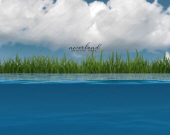 Pond Composite Background / Digital Photography Backdrop for Photographers / Photoshop Overlays
