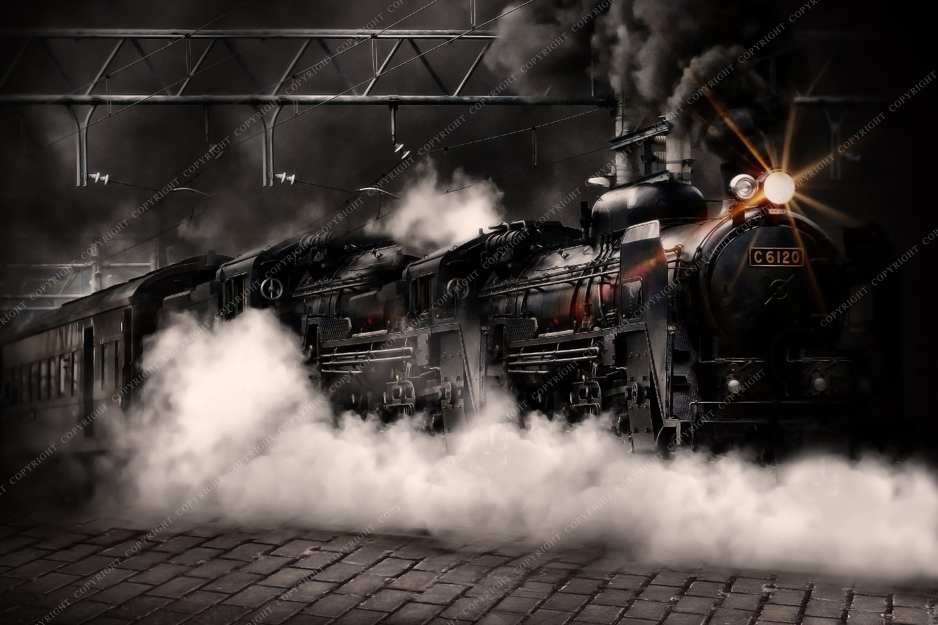 5-pack Santa’s Train / Christmas Background for - Etsy