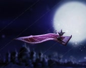 Flying Carpet At Night Backdrop Background / Digital Background for Photographers / Aladdin Background / Fairytale / Magic Carpet