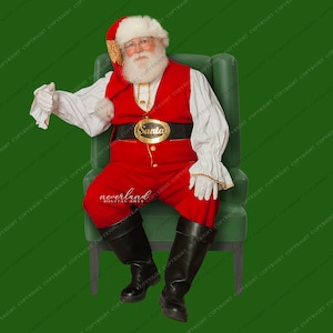 Santa Sitting Overlay / PNG Transparent Christmas Background for Photographers / Composition Photography / Digital Composite / xmas