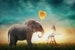 Elephant Composite Background / Add You Own Subject/ Valentines 