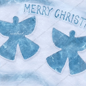 2 PACK Snow Angel On Ice Winter Background for Photography Composites /  Christmas Composition Backdrop