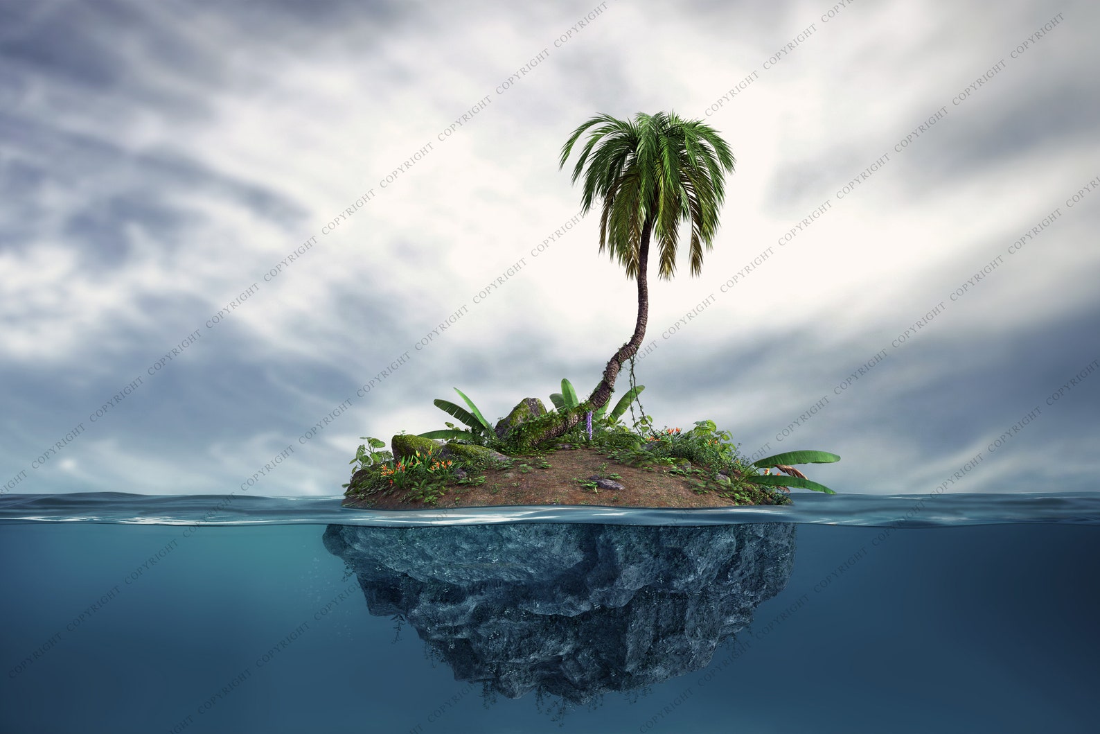 Deserted Island Digital Backdrop Download for Photographers / Mermaid ...