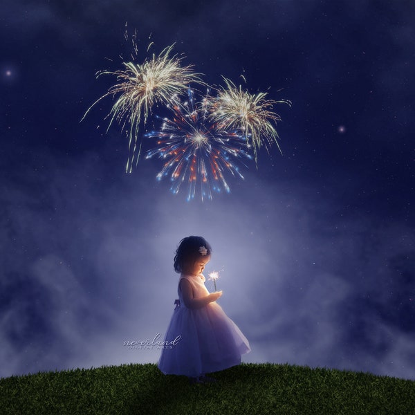 Fireworks 3-Pack Background for Photographers / July 4 Backdrop / Instant Digital Download / Independence Day / America Backdrop /