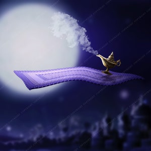 Magic Carpet Over Arabia Backdrop Background / Digital Background for Photographers / Aladdin Background / Fairytale / Magic Carpet