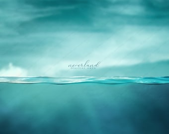 Clear Aqua Waters Composite Background / Digital Photography Backdrop for Photographers / Photoshop Overlays