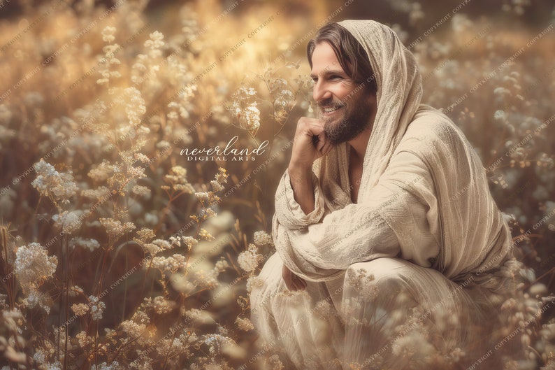 Jesus / Spring Meadow / Photography Background / Add Your Own Subject ...