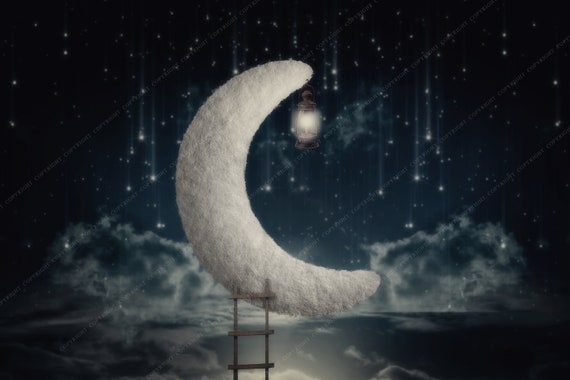 5 Pack Newborn Photography Overlay Moon Prop Shaggy Moon Etsy