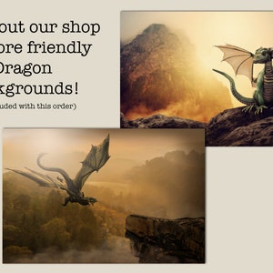 Friendly Dragon Background for Photographers / Dragon Background Instant Download / Composite Image / Magical Backdrop image 10