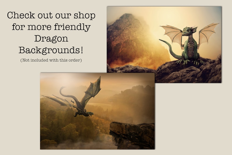 Friendly Dragon Background for Photographers / Dragon Background Instant Download / Composite Image / Magical Backdrop image 10