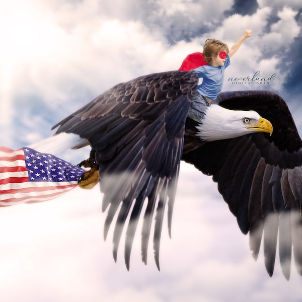 4th of July Background for Photography Composition / Independence Day Backdrop composite / Add Your Own Subject / American / Bald Eagle /