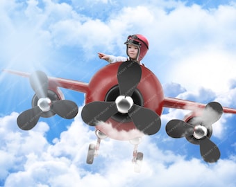 Fondo de avión / Fondos y superposiciones digitales de alta resolución para fotógrafos / Fondo fotográfico / Fondo de avión