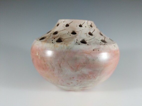 Openwork Pit Fired Vessel Etsy
