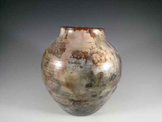 Pit Fired Vase Etsy