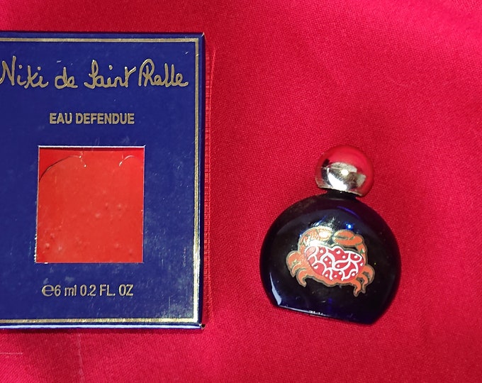 miniature vintage Niki de Saint Phalle, eau défendue 6 ml, signe du zodiac, le cancer