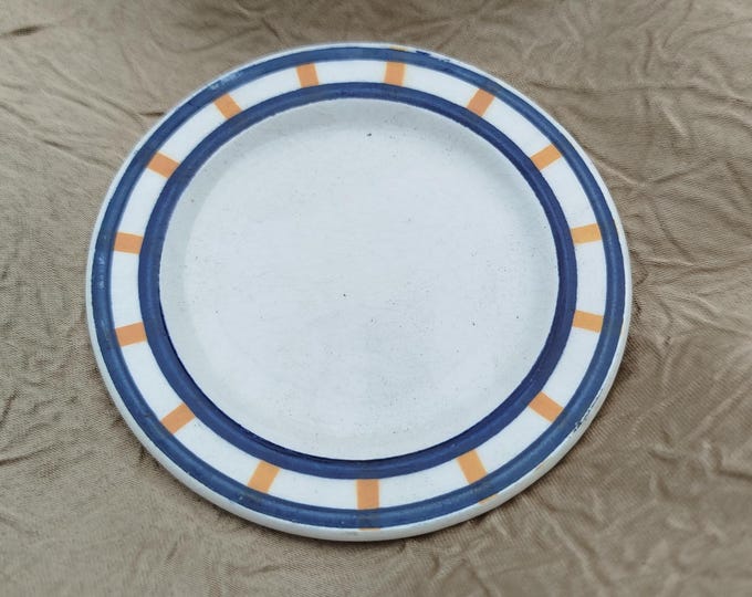 toute petite assiette ancienne Bearn HBCM, Creil & Montereau, assiette miniature de représentant