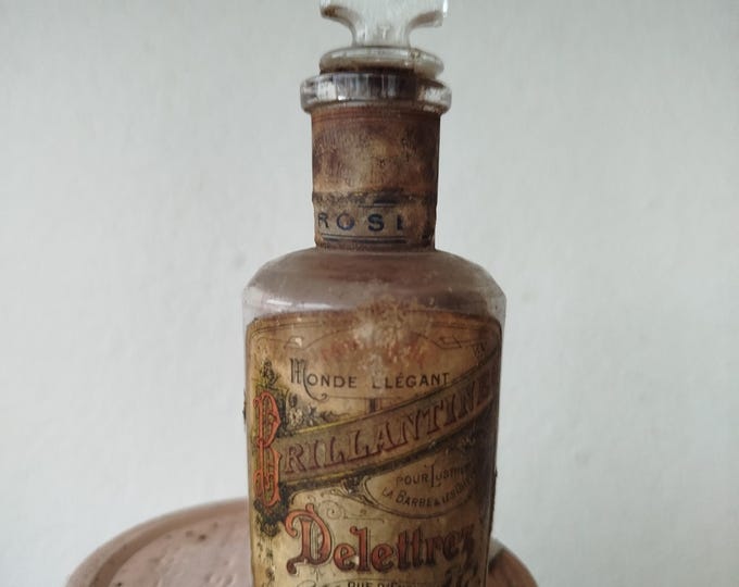 Flacon ancien brillantine de la parfumerie Delettrez
