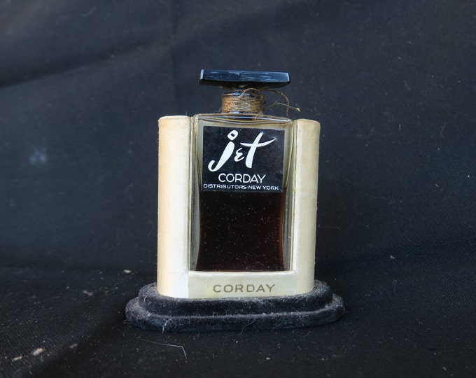 Flacon à parfum ancien de collection, " JET de CORDAY " Parfum d'origine. Old perfume bottle, Bottle with old perfume, Perfume of origin.