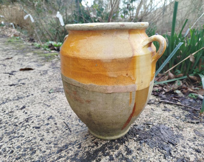 ancien et très grand pot à graisse, 37 cm de haut, Sud-Ouest, art populaire Français