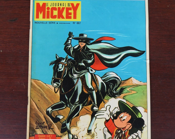 bandes dessinées ancienne le journal de Mickey Numéro 667, 1965 Walt Disney