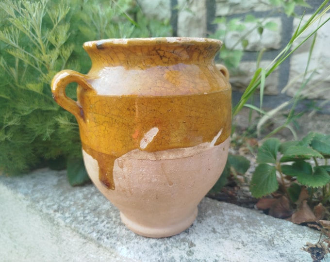 ancien petit pot à graisse, Sud-Ouest, art populaire Français