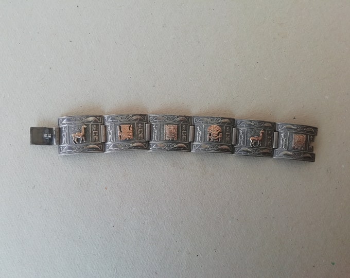 bijoux, bracelet en argent 925 & or 18 K