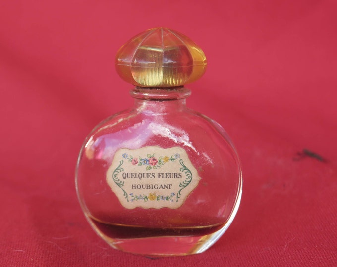 ancien petit flacon à parfum 1 ère taille quelques fleurs de Houbigant