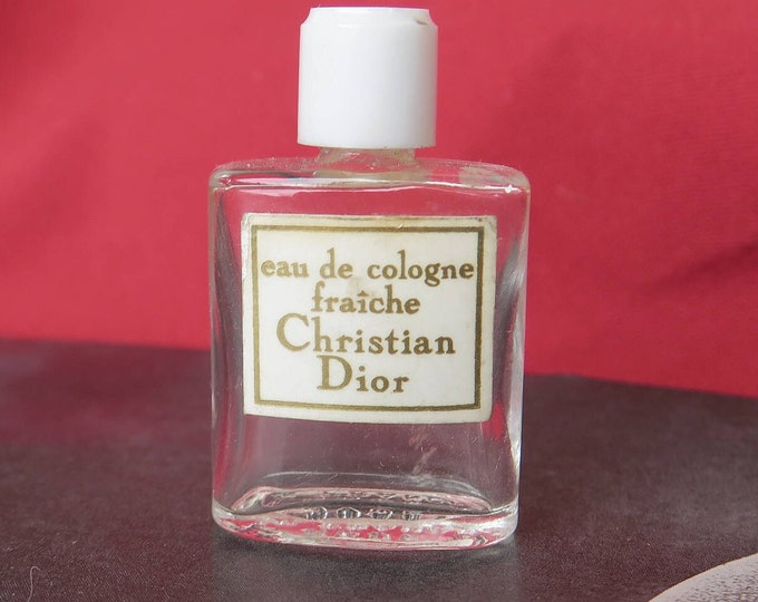 rare ancien flacon à parfum miniature eau de Cologne fraîche de Christian Dior