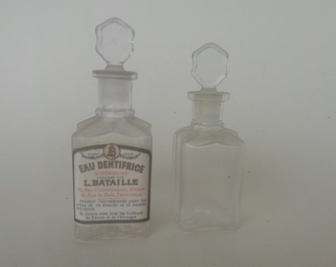 vieux flacons de parfum eau dentifrice L. Bataille