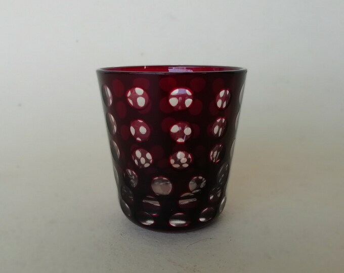 petit verre ancien en cristal de bohème