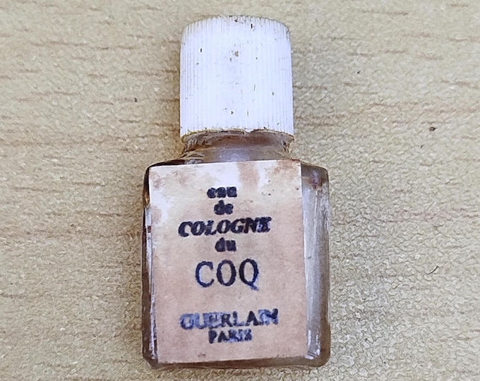 miniature ancienne échantillon Guerlain, eau de Cologne Coq vrai ou faux !