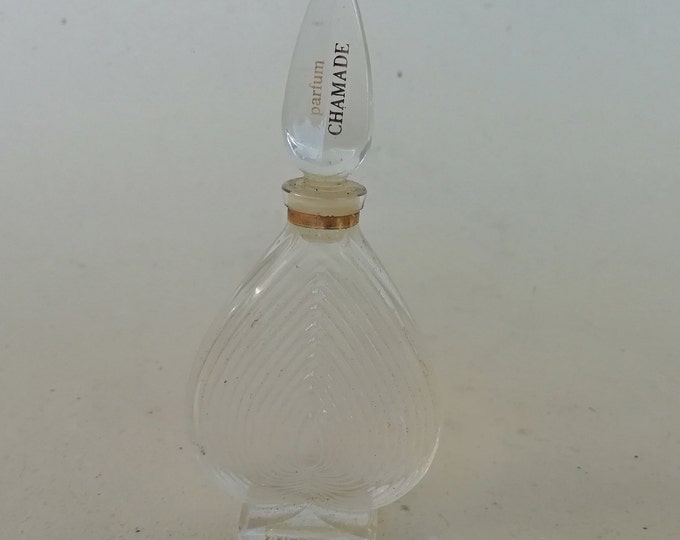 ancien flacon à parfum grande miniature Chamade de Guerlain, 5 ml, échantillon, parfumerie de collection