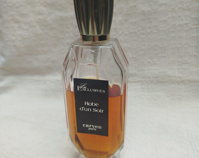 Flacon ancien Robe d'un soir de Carven, les exclusives, vaporisateur et parfum vintage