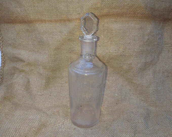 flacon à parfum ancien en verre soufflé, parfumerie Oriza L. Legrand, Paris
