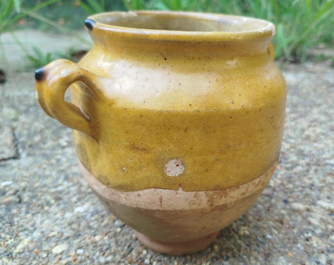 ancien petit pot à graisse, Sud-Ouest, art populaire Français