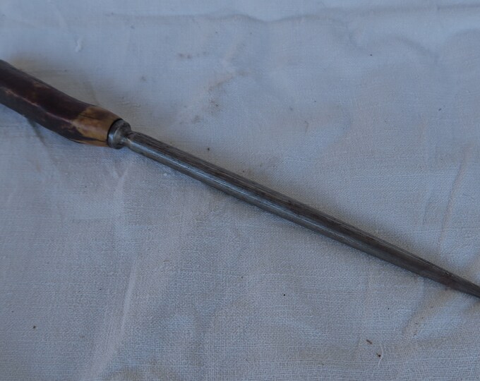 ancien fusil affutage couteau,qualité d'acier,corne